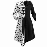 Kids Cruella Dalmatian Coat Girls Cruella Devil Coat Halloween Outfit Cosplay Costumes